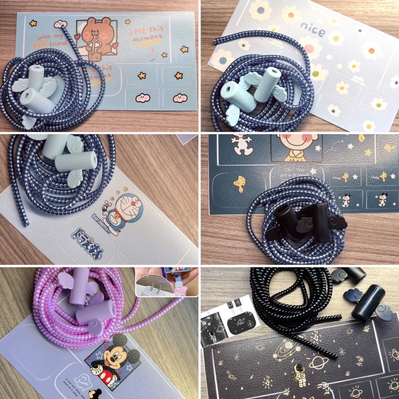 Combo dán sạc , dây quấn và bảo vệ cáp 18/20w