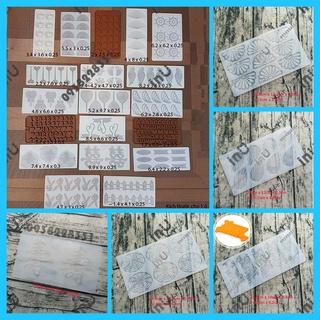 HCM - Khuôn silicon đổ socola mỏng trang trí bánh kem, décor bánh Fondant BSI