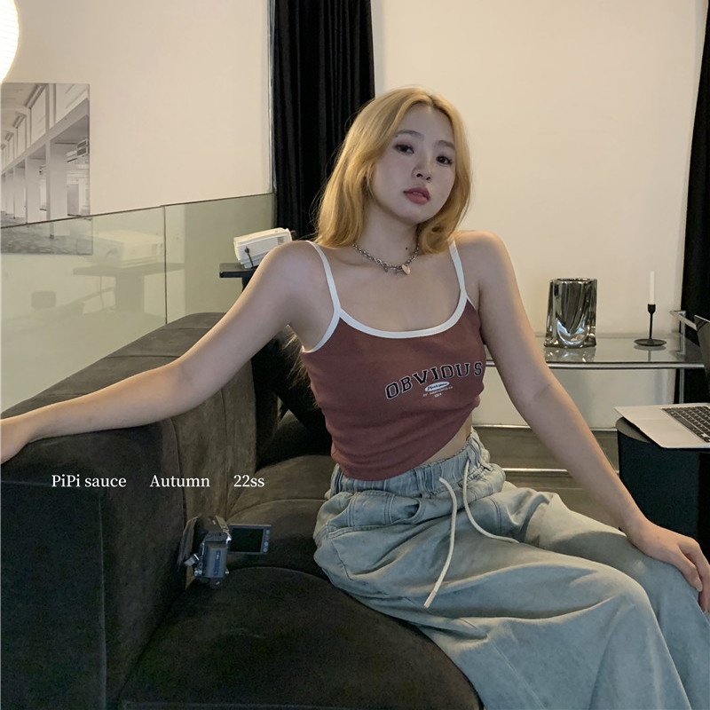 Áo Hai Dây In Họa Tiết Thời Trang Cho Nữ