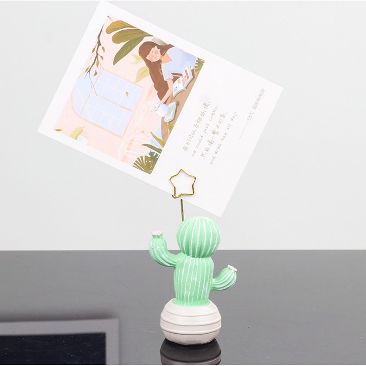 Kẹp Giữ Ảnh Giấy Note Xương Rồng Mini Siêu Dễ Thương