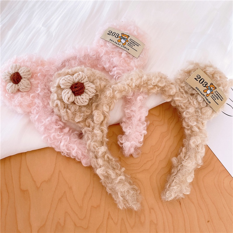 Băng Đô Cài Tóc Vải Bông Mềm Mại Hình Chú Gấu Đáng Yêu Thời Trang 2022