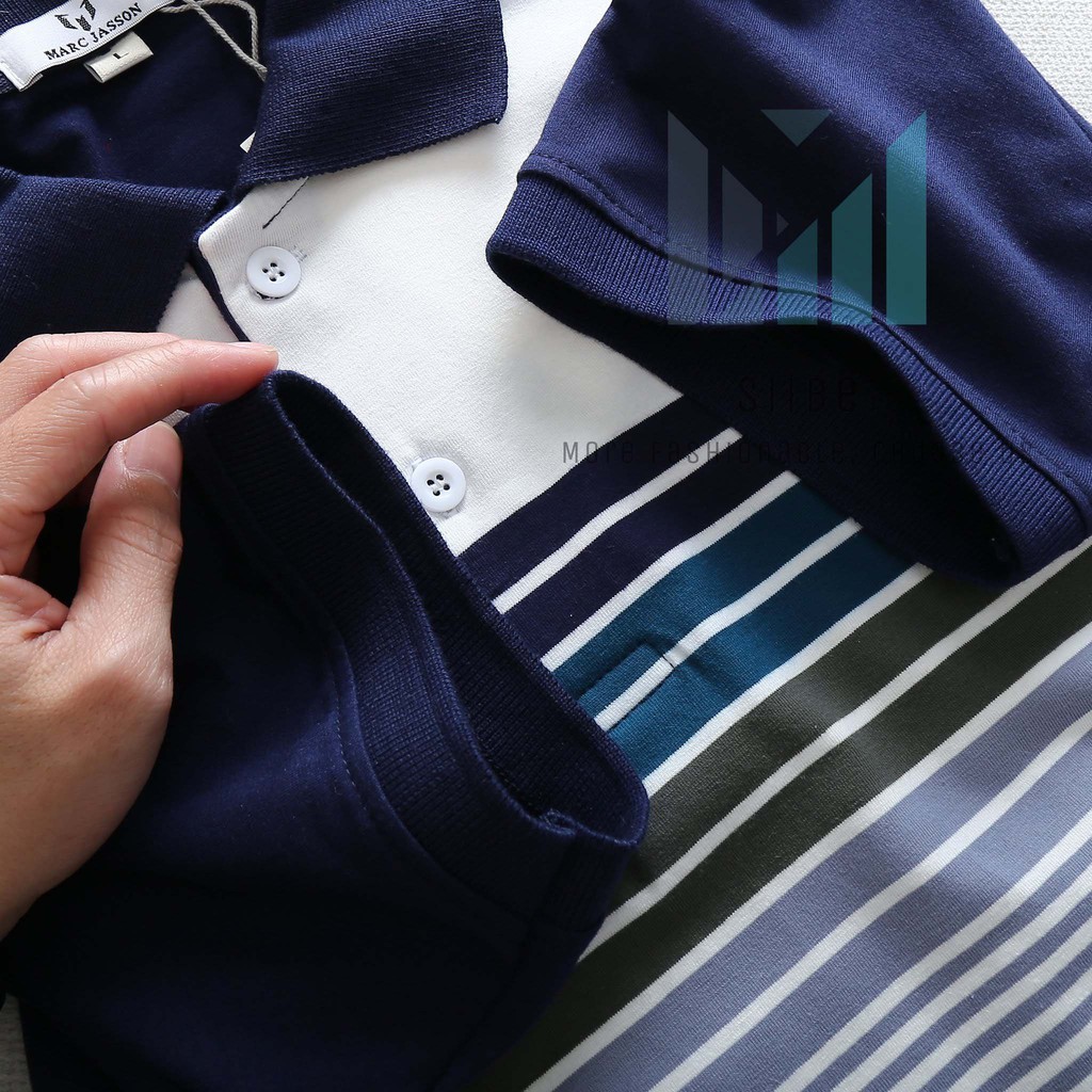 Áo thun nam ĐỔI SIZE THOẢI MÁI áo phông nam có cổ sọc thun cotton dày dặn, lịch lãm nhiều màu cao cấp