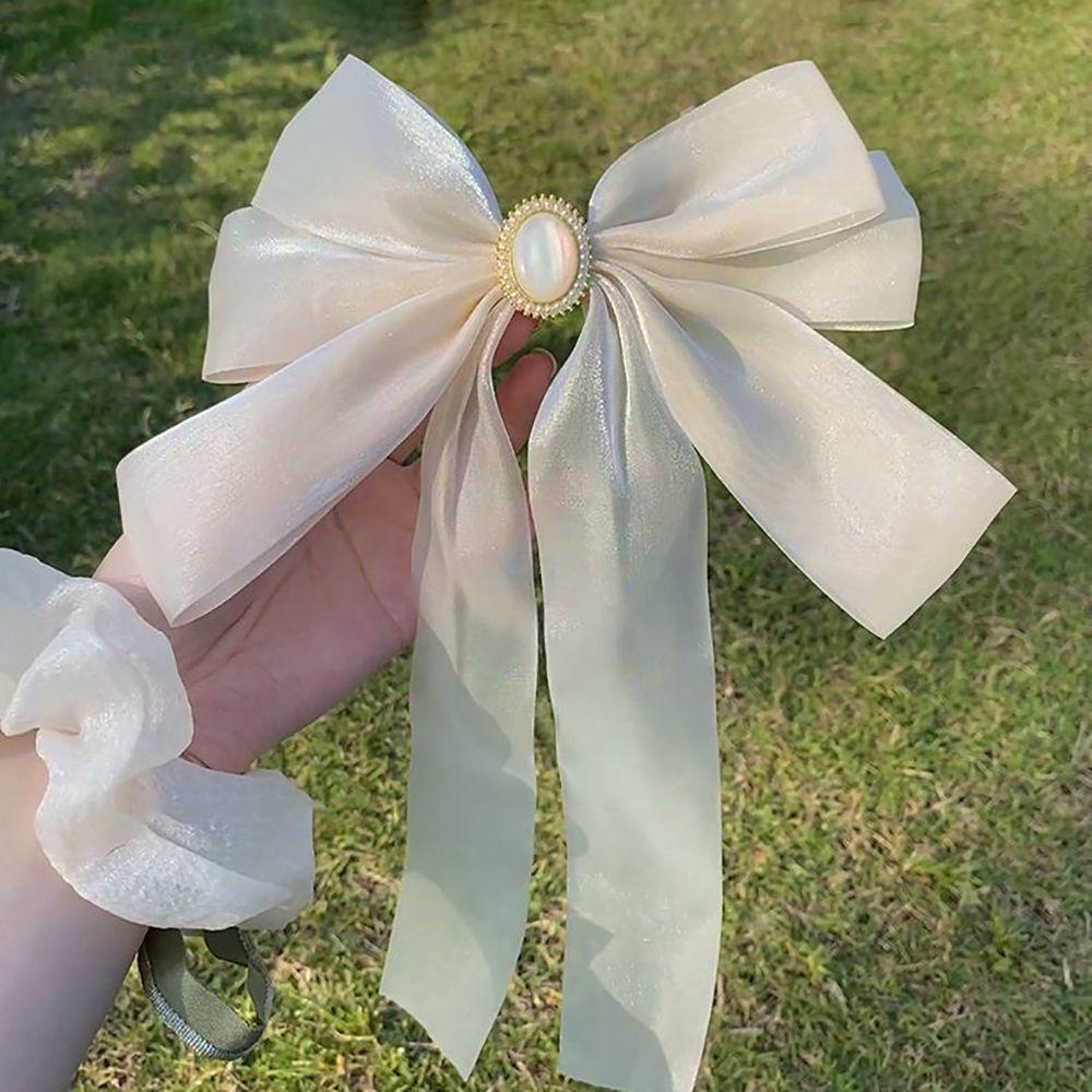 Kẹp Tóc Hình Nơ Lớn Đơn Giản Thanh Lịch Cho Nữ