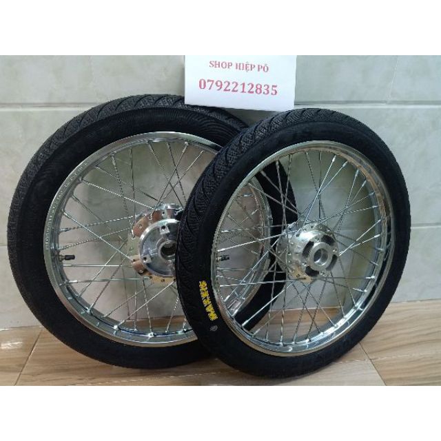 BÁNH CĂM EXCITER 135 XÀI LẠI ĐĨA ZIN ĐÙM MẠ CROM NIỀNG UNION FULL VỎ RUỘT MAXXIS
