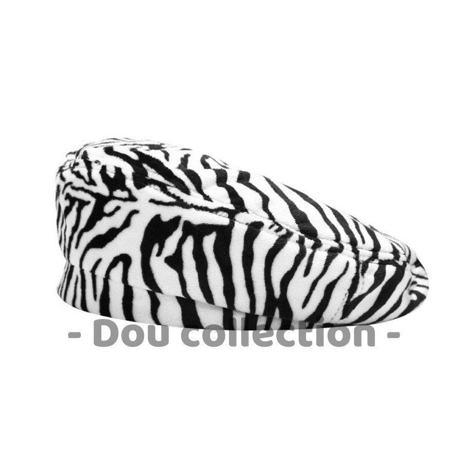 [Nowship2h] Mũ Nón Baret Nồi Họa Sĩ Cao Cấp Họa Tiết Bò Sữa &amp; Ngựa Vằn Hottrend Phong Cách Hàn Quốc - Mã NV019