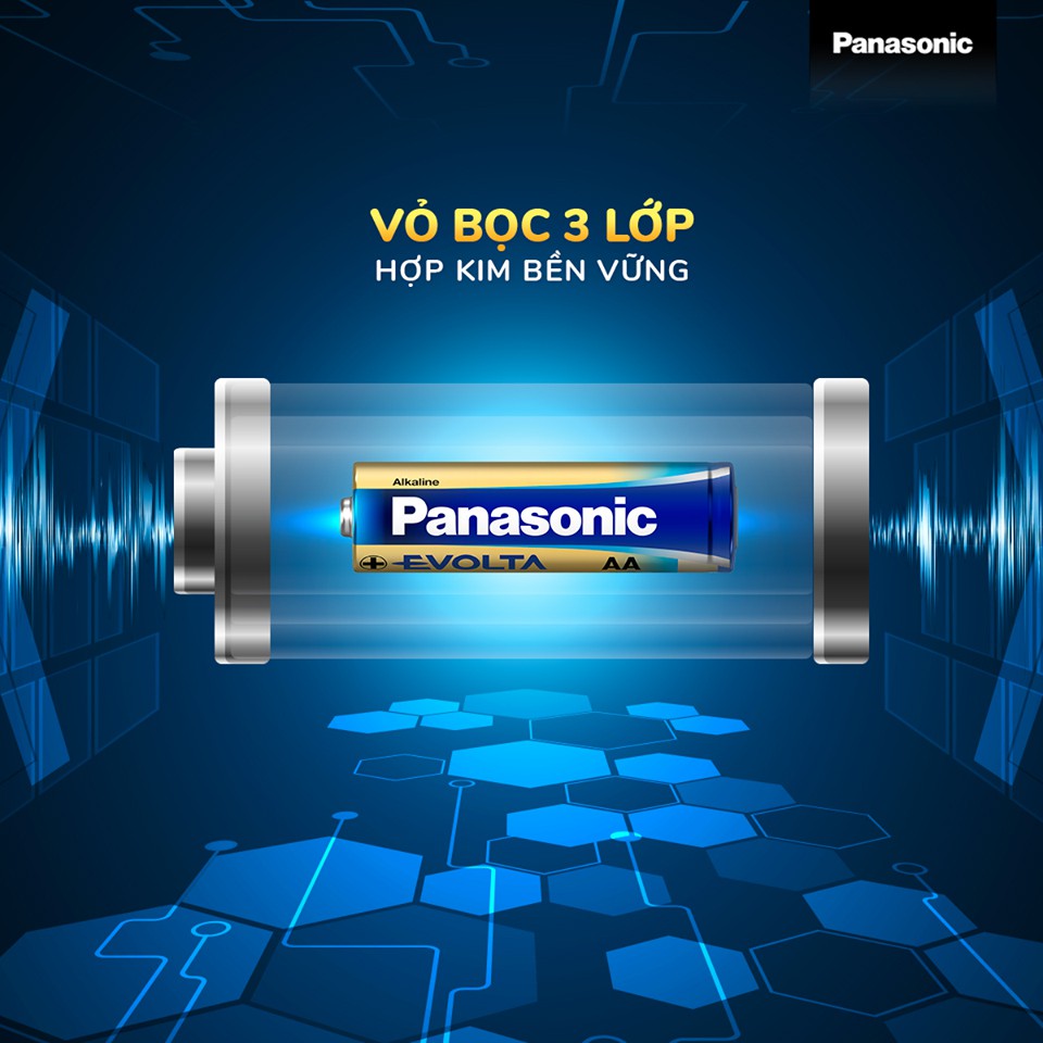 Pin AAA Panasonic Evolta cao cấp LR03EG-2B vỉ 2 viên chính hãng