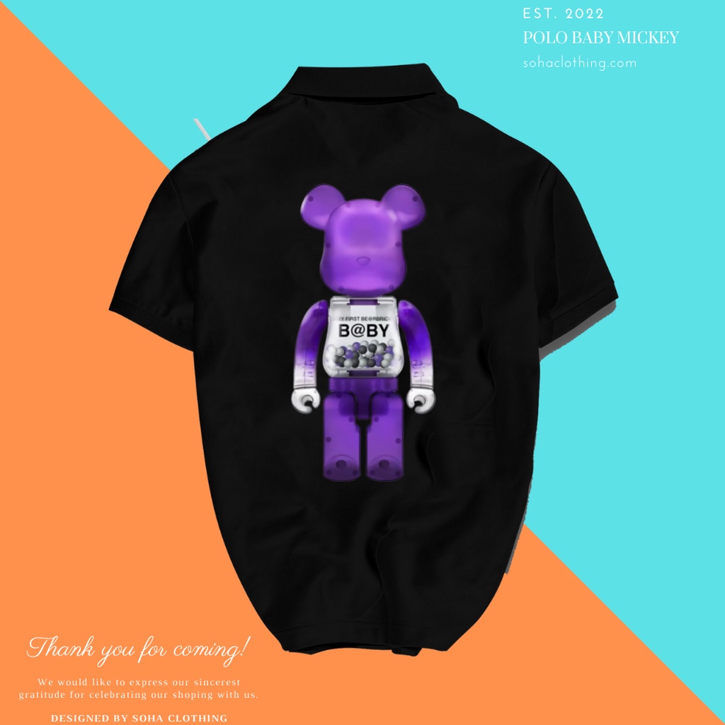 Áo Thun Polo Nam Basic cổ bẻ vải Cá Sấu chuẩn form,hình in sắc nét, BABY MICKEY-SoHa Clothing