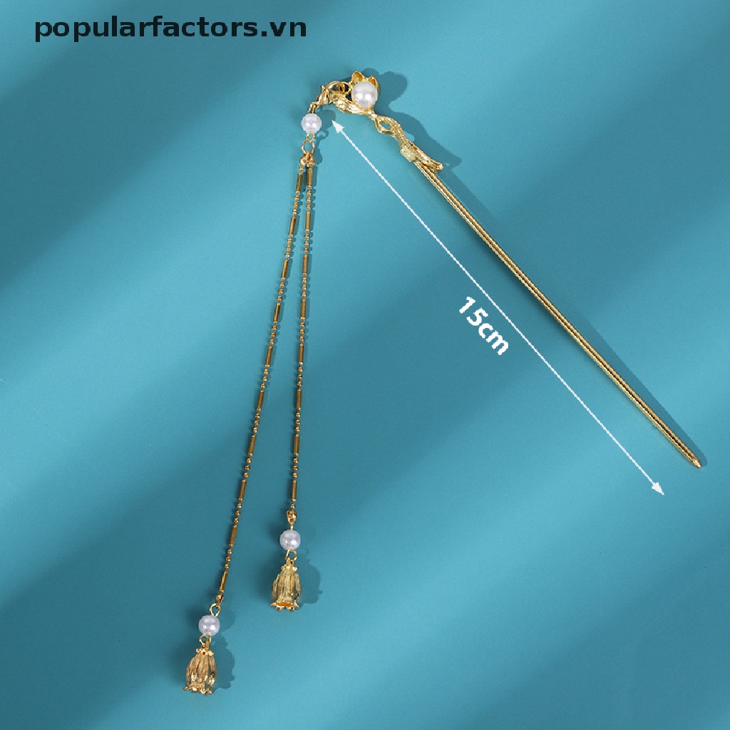 Trâm Cài Tóc Kim Loại Tráng Men Phong Cách Hanfu Trung Hoa Cổ Điển Cho Nữ