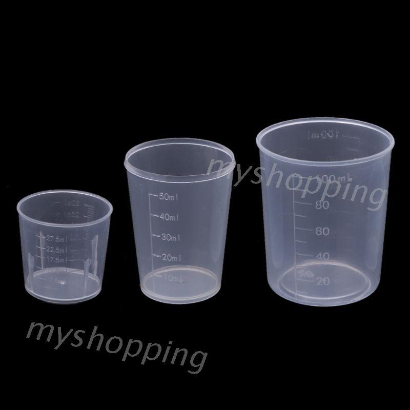 Bộ 3 Cốc Đong Bằng Nhựa Làm Trang Sức 30 50 100ml