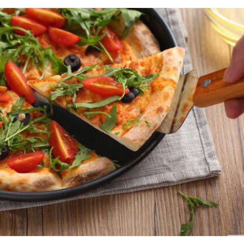 Xẻng xúc đỡ pizza inox cán gỗ