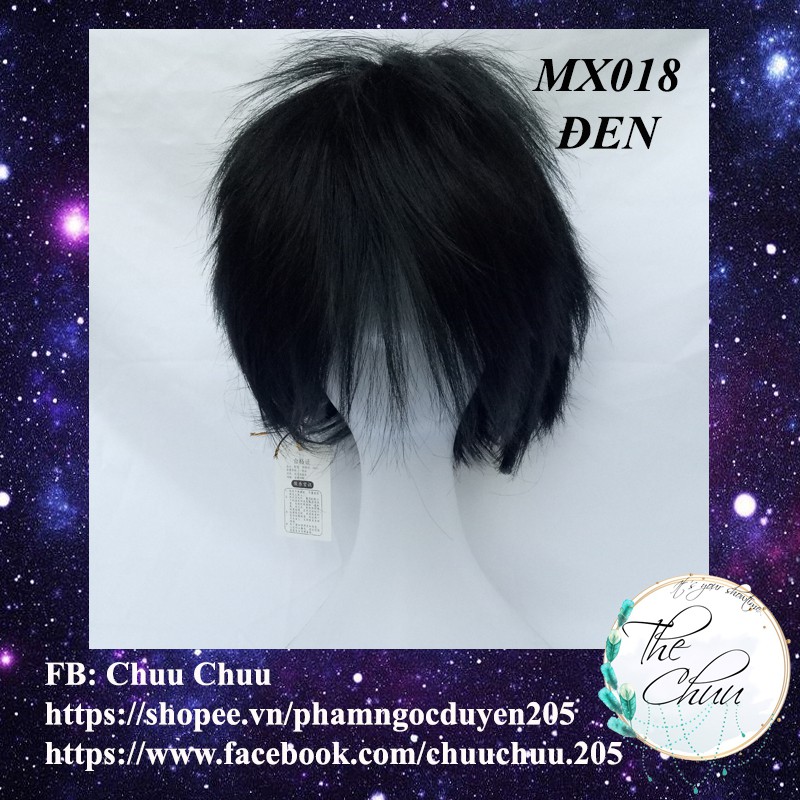 Tóc giả hóa trang nam 30cm wig cosplay