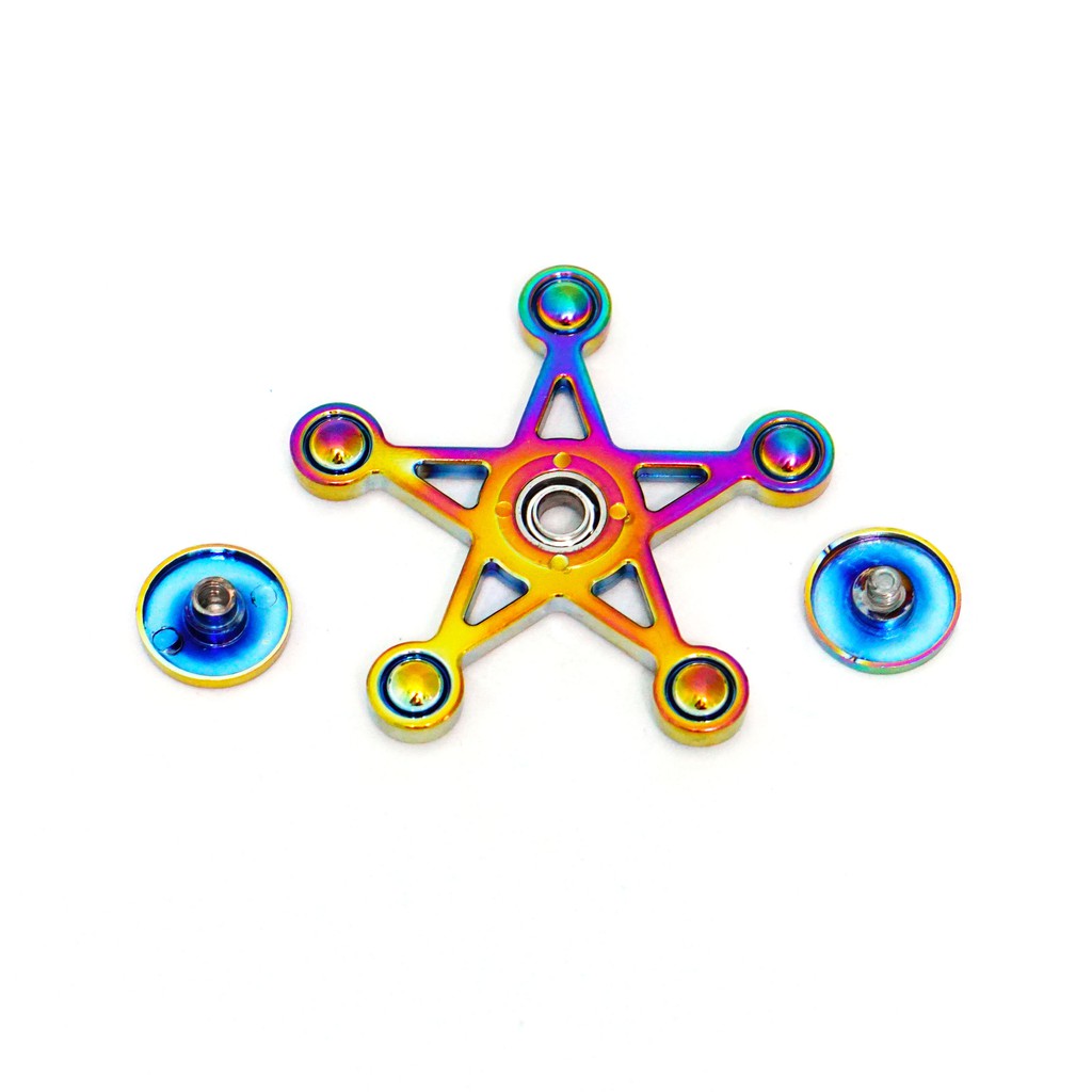 Con quay ngôi sao 7 màu - Rainbow Star Spinner - Fidget Spinner