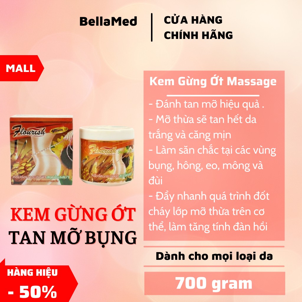 Kem massage tan mỡ gừng ớt 700ml