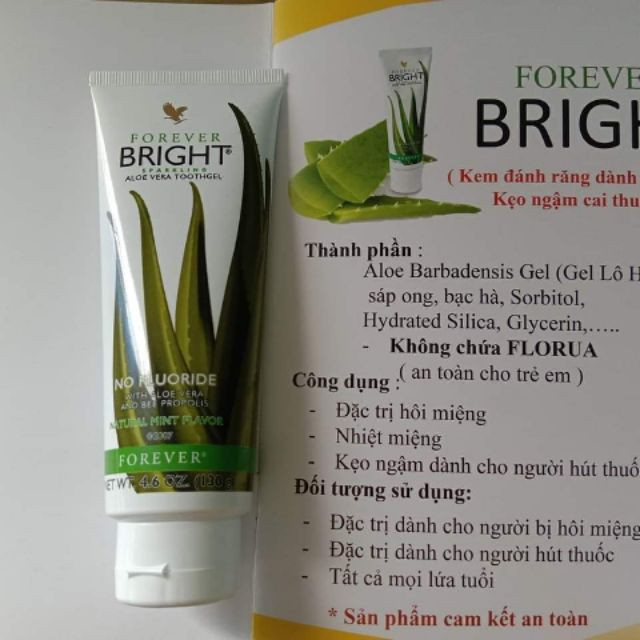 Forever Bright Toothgel 028 Flp |Kem Đánh Răng Lô Hội