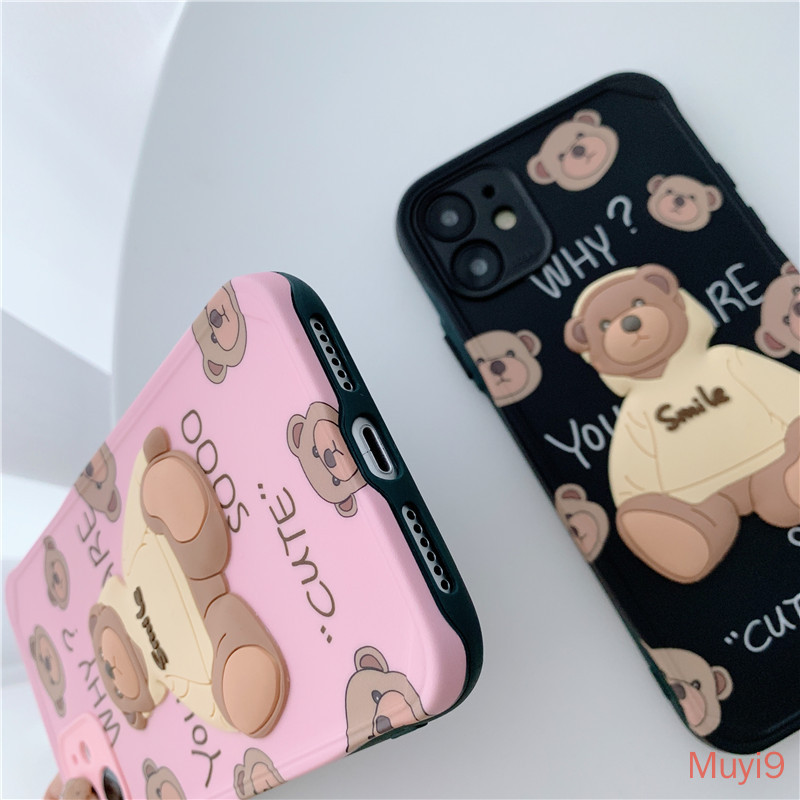 Ốp điện thoại hình Gấu Cho Iphone12Pro Iphone11 Pro Max X Xs Max Xr 8 / Se2 Iphone7Plus Huawei Mate30Pro P30 / 40pro | BigBuy360 - bigbuy360.vn