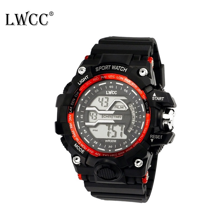 LWCC W-36 Đồng hồ đeo tay kỹ thuật số đa năng chống thấm nước khi bơi thời trang mới