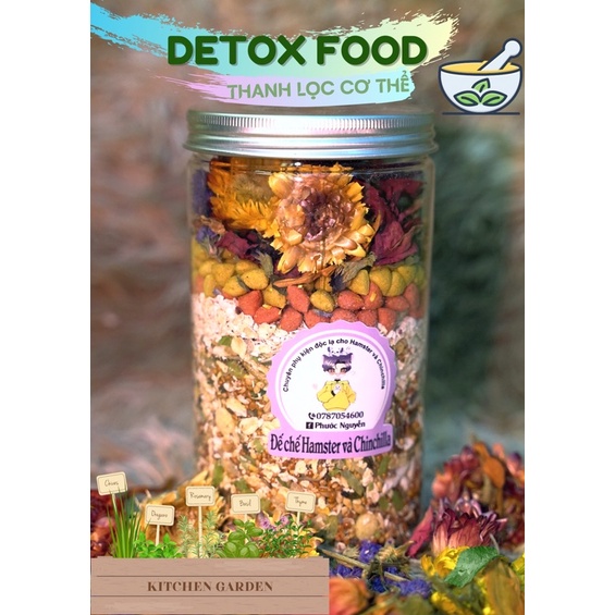 Thức ăn trộn thảo mộc Detox cho hamster