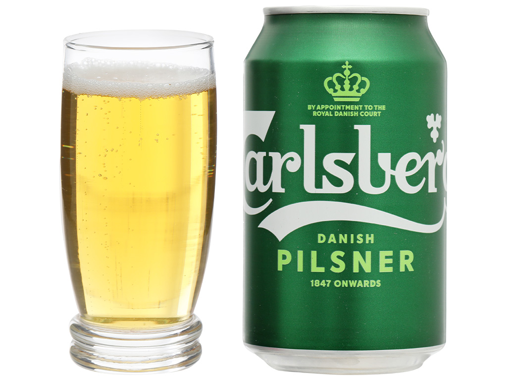 Thùng 24 lon bia Carlsberg Danish Pilsner 330ml / Lốc 6 lon bia Carlsberg Danish Pilsner 330ml