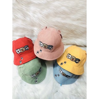 nón bucket trẻ em thêu hình