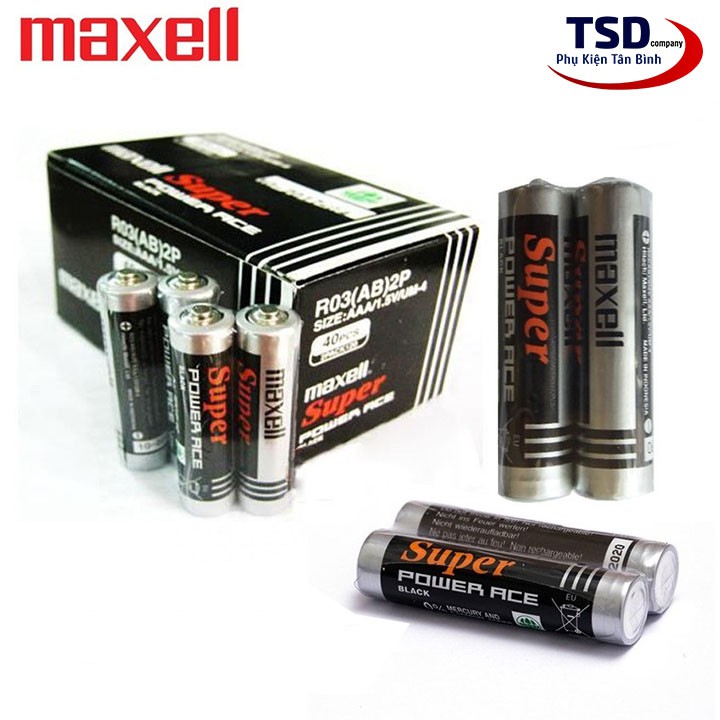 Hộp 40 Viên Pin Maxell AAA - Pin Tiểu Giá Rẻ Chính Hãng