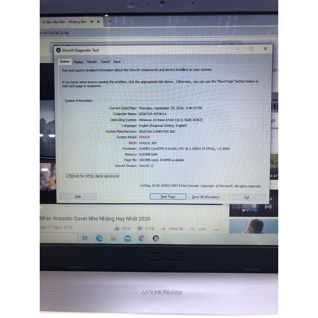 Laptop cũ Asus X541 i3-6006, ram 4GB, SSD 128GB chạy phà phà | BigBuy360 - bigbuy360.vn