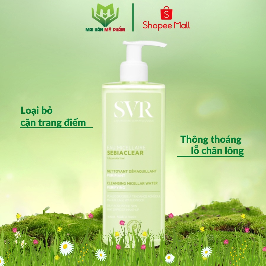 Nước tẩy trang cho da dầu mụn SVR Sebiaclear Eau Micellaire 75ml – 400ml