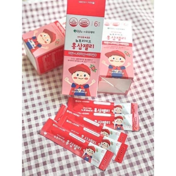 Thạch Hồng Sâm YUYU Nội Địa Hàn cho bé [Hàng Air - Date mới nhất]