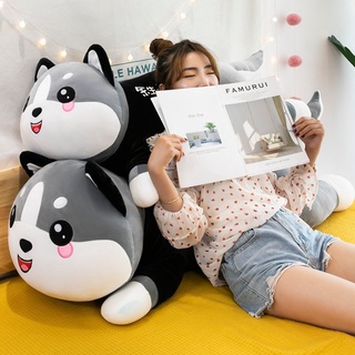 Gấu Bông Mèo Bông Alaska Siêu Mềm Êm Mịn, Thú Bông Mèo Bi Husky Xám Siêu to khổng lồ, chất liệu vải nhung Hàn quốc