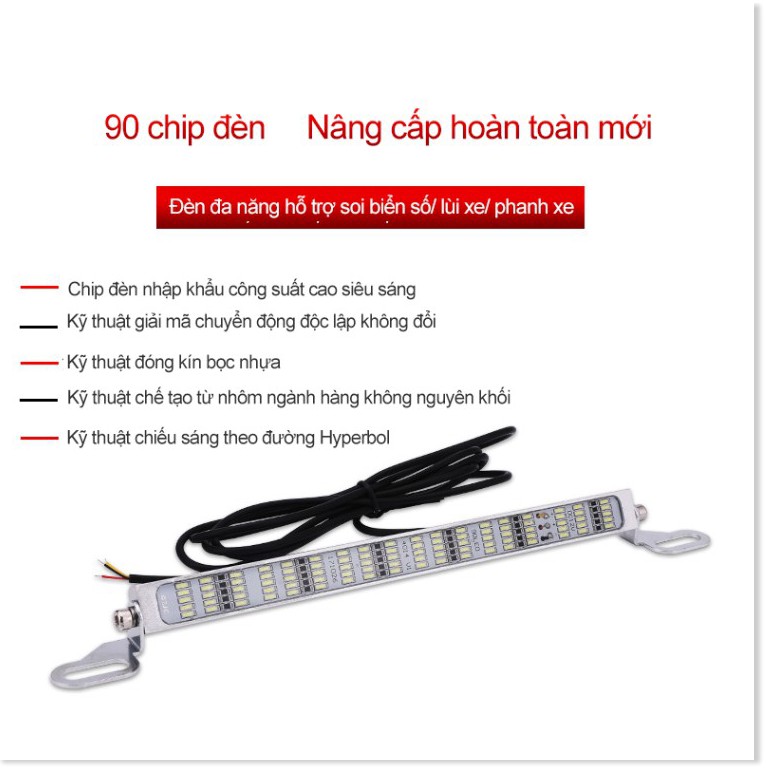 🆕 Đèn led hỗ trợ lùi xe siêu sáng cảnh báo an toàn 90LED chíp