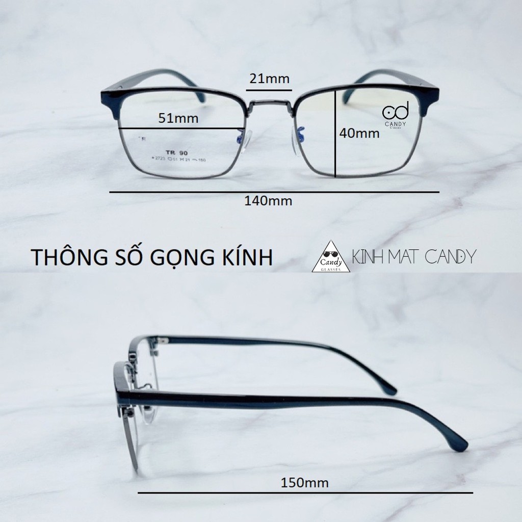 Gọng kính cận vuông kim loại 2723 – Tiệm Kính Candy | BigBuy360 - bigbuy360.vn