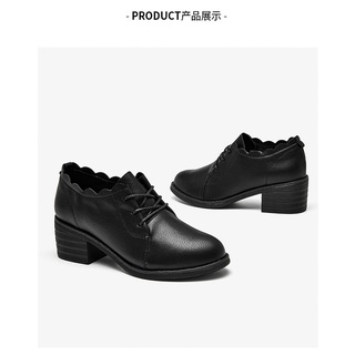 [Có sẵn] Giày oxford Dusto gót 5cm da mềm