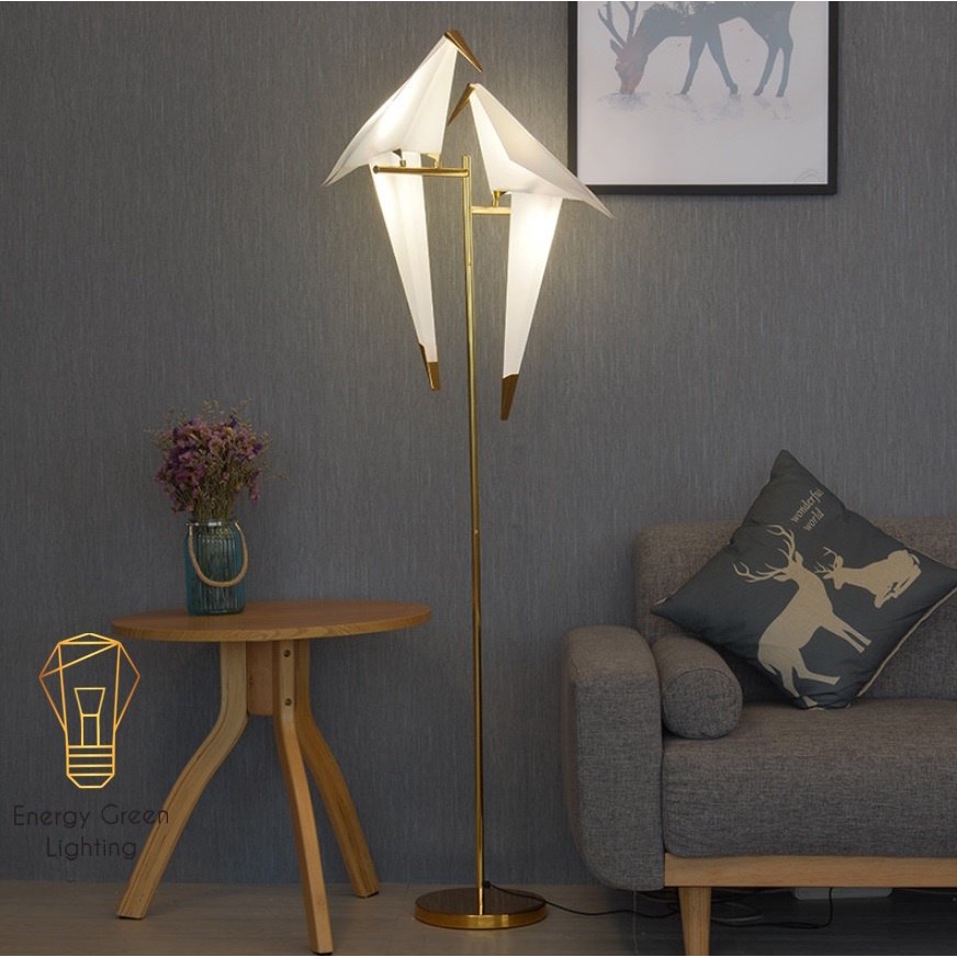 Đèn Cây Đứng 2 Chim Hạc Cao Cấp Energy Green Lighting DB-C2 - Cao 182cm  - Trang Trí Phòng Khách,Phòng Ngủ,Đọc Sách