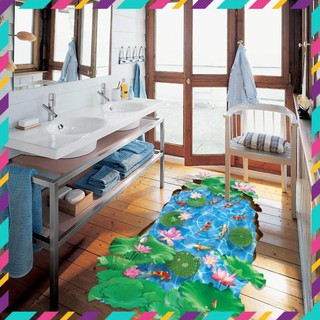 Decal dán tường 3D cá koi Zooyoo