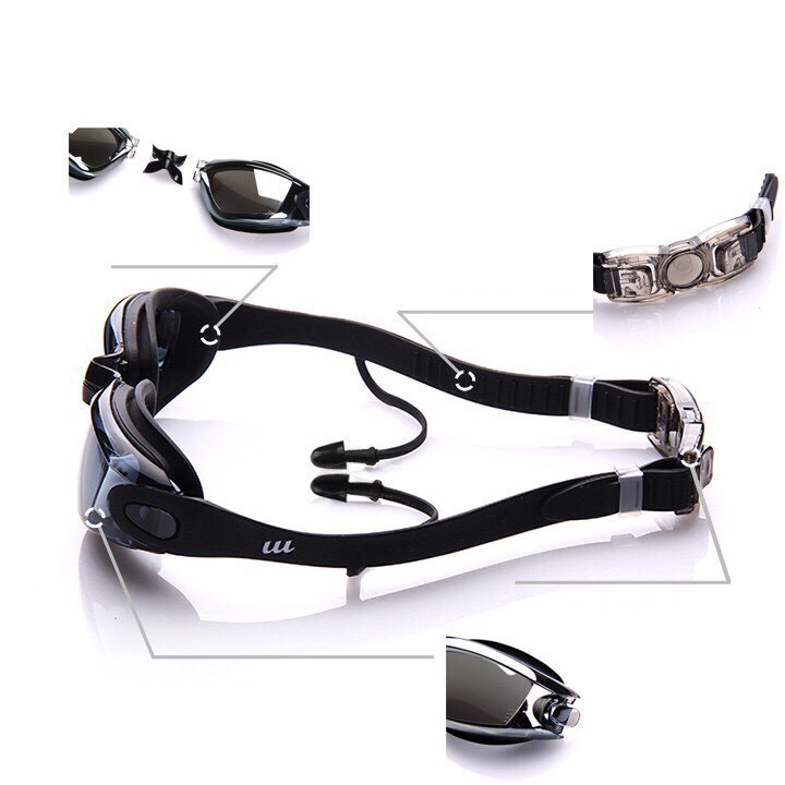 DA Kính bơi tráng gương không thấm nước, chống mờ, chống tia UV 45 3