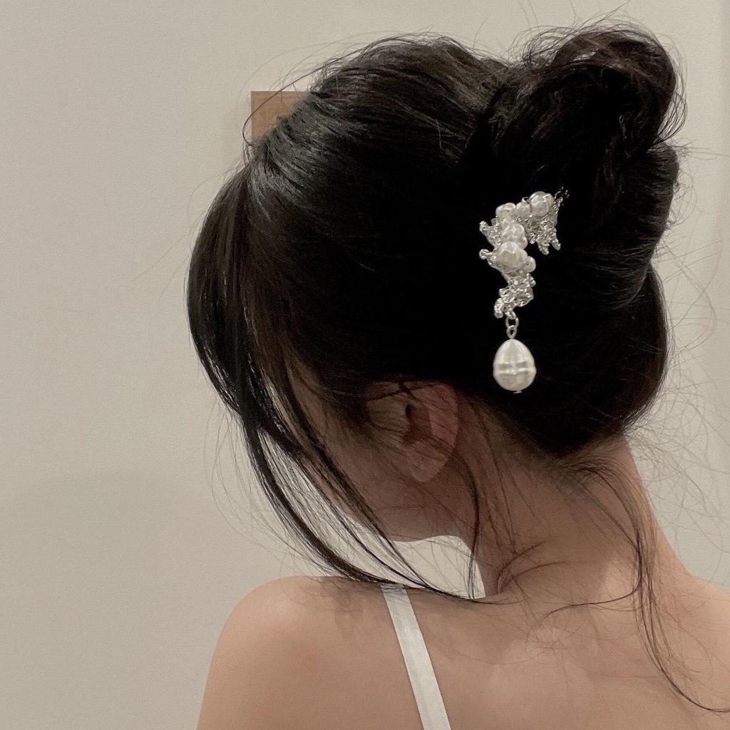 Trâm Cài Tóc Màu Bạc/Xanh Lá Phong Cách Cổ Điển Thời Trang Mùa Hè Xinh Xắn Cho Nữ