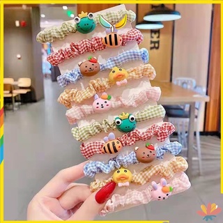Dây cột tóc vải Scrunchies Hàn Quốc bản nhỏ dễ thương