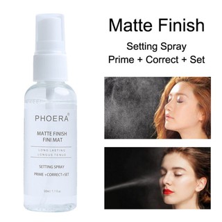 Dung dịch xịt cố định lớp trang điểm Phoera trong suốt kiềm dầu và dưỡng ẩm 50ml