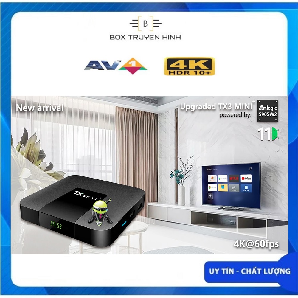 Android TV Box TX3 Mini Plus 2022 - Android TV 11, Amlogic S905W2, Ram 2GB, Bộ nhớ 16GB, Single Wifi, hiệu năng mạnh mẽ | BigBuy360 - bigbuy360.vn