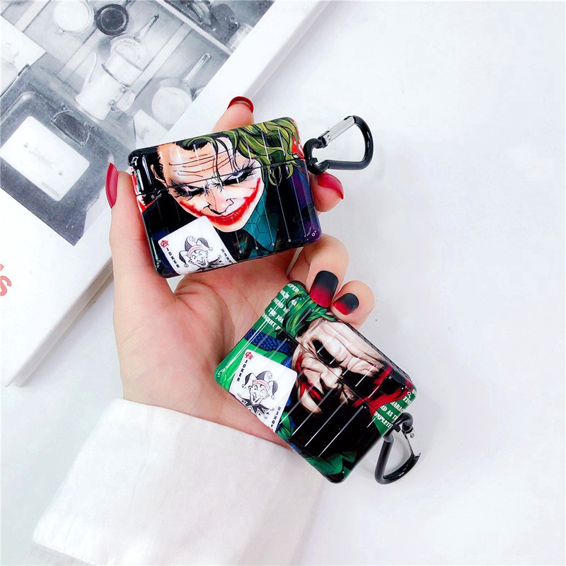 Movie Joker Apple iPhone 11 Case 11 Pro SE2 6 7 8 Plus XR XS MAX Fashionable Clown Buffoon AirPods Pro Case Ins Style Phone Case Lens Protection Shockproof Couple Cover