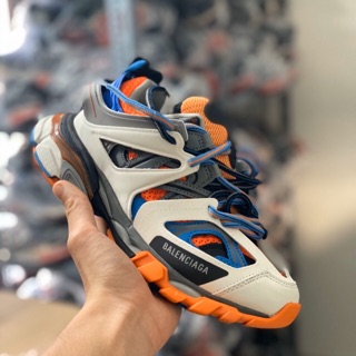 [Ảnh thật+full video]Giày balen track 3 màu xanh cam full size