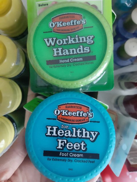 KEM DƯỠNG DA TAY/  NỨT KHÔ DA CHÂN O'KEEFFE'S WORKING HANDS 96gram AND FEET CREAM  92gram từ mỹ