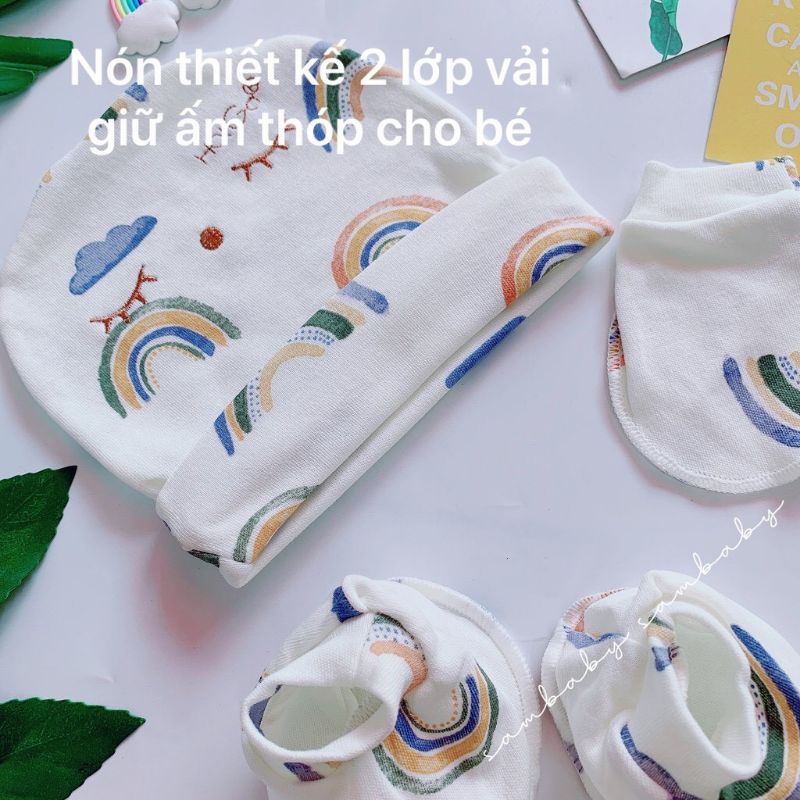 Chọn mẫu -  Set mũ bao tay chân Hotga cho bé sơ sinh loại đẹp