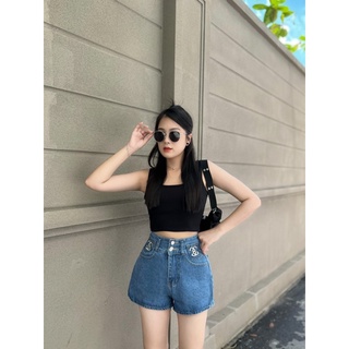 Quần jean short thêu kiểu