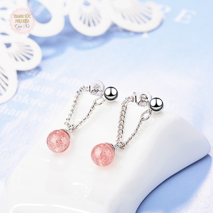 Hoa tai thời trang Hàn nhỏ xinh, bạc ý S925 - HT227
