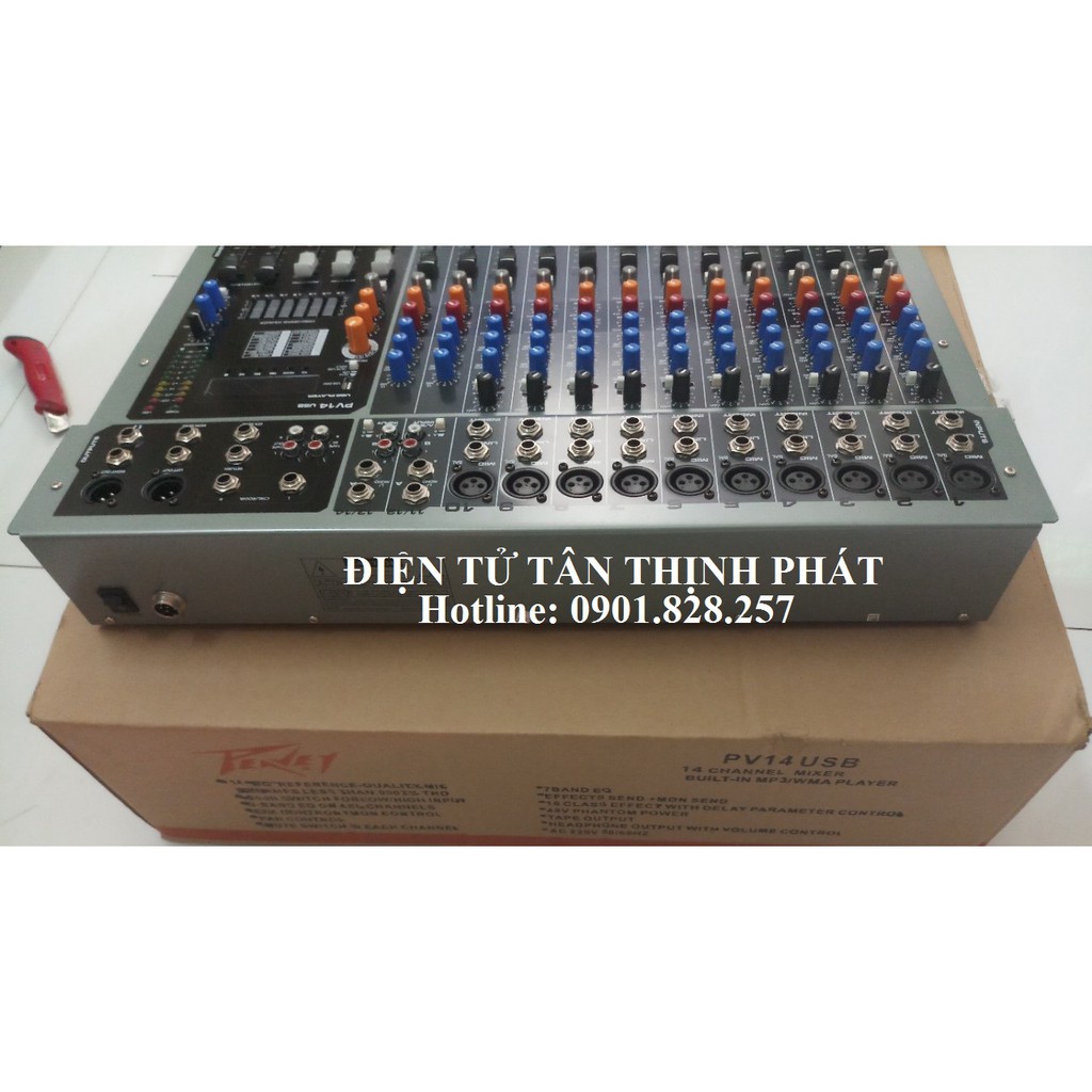 Mixer peavey pv14 usb hàng chuẩn cao cấp 14 LINE - bàn mixer karaoke - mixer 14 line - mixer peavey pv14usb
