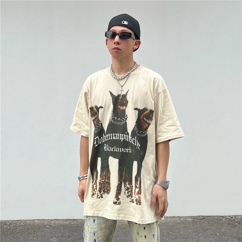 Áo Thun Unisex cotton 100% áo hình 3 chú chó hàng loại 1