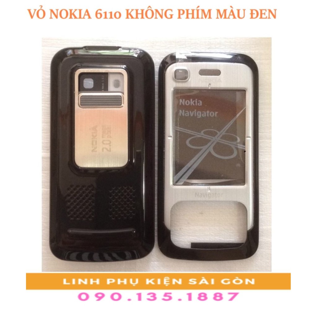VỎ NOKIA 6110 KHÔNG PHÍM MÀU ĐEN