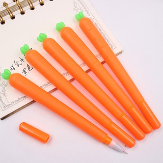 1 Chiếc Bút Cà Rốt Sáng Tạo Dễ Thương Màu Đen Đổ Lại Bút Trung Tính Văn Phòng Phẩm Văn Phòng Hàn Quốc