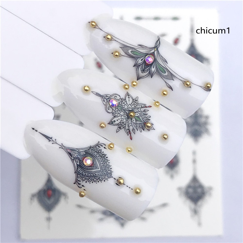 Miếng Dán Trang Trí Móng Hình Vòng Cổ Và Động Vật Thời Trang