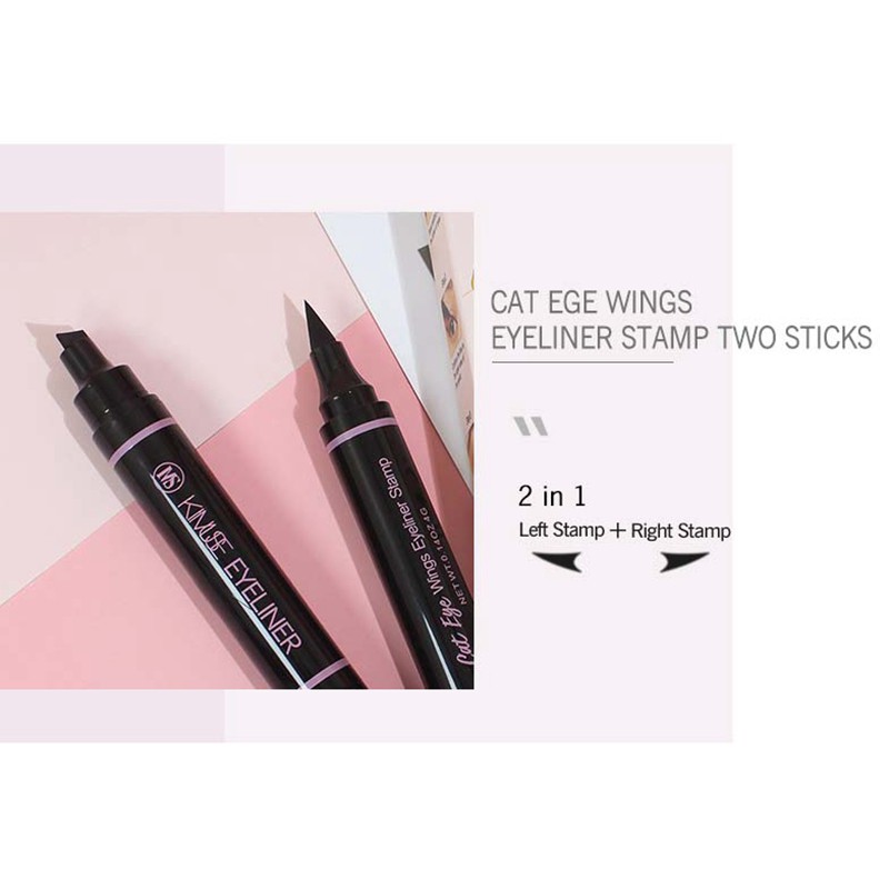 KIMUSE 2 Pcs Double-Ended Stamp Liquid Eyeliner Pencil Triple-cornered Seal Black Super Waterproof Cosmetic | BigBuy360 - bigbuy360.vn